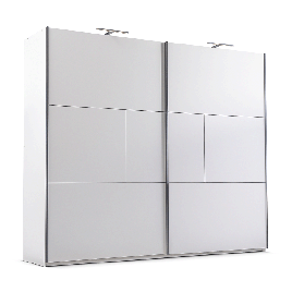 CASTELLOA 2 Door Sliding Wardrobe with 2 Drawers White - 250cm