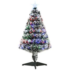 Debbie 3ft 90cm Green White Artificial Christmas Tree W Prelit LED