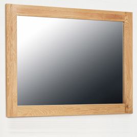 Harriet Contemporary Wall Mounted Mirror - Solid Oak