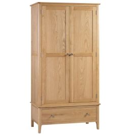 Cotswold 2 Door Wardrobe With 1 Drawer - Oak