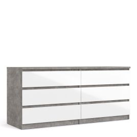 Grey Chest of Drawers - NANAIMO Extra Large Chest  6 Drawers