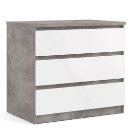 Grey Chest of Drawers - NANAIMO Medium Chest  3 Drawers