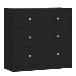 Black Chest of Drawers - MEAFORD Medium Chest 3 Drawers