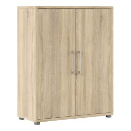Prima Bookcase 2 Shelves with 2 Doors in Oak - Oak Effect