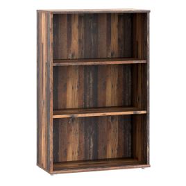 Emna Tall Wide 2 Shelf Bookcase in Vintage Oak