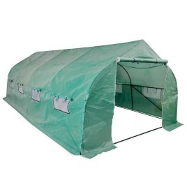 Portable Polytunnel Greenhouse Steel Frame Walk-in 18 m2