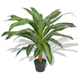 Artificial Dracaena Plant with Pot 90cm Green