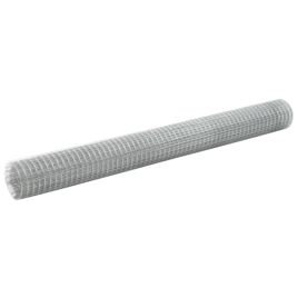 Chicken Wire Fence Galvanised Steel 10x1.5 m Silver