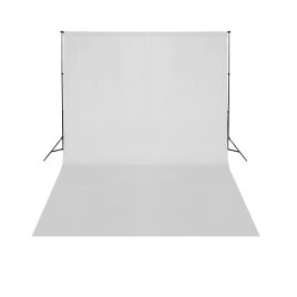 Telescopic Background Support System + White Backdrop 3 x 5 m