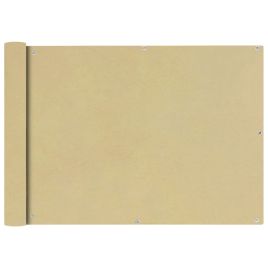 Balcony Screen Oxford Fabric 75x600 cm Beige