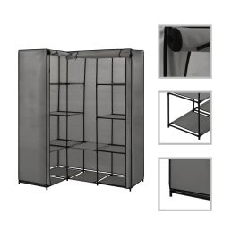 Corner Wardrobe Grey 130x87x169cm