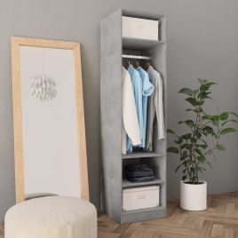 Wardrobe Concrete Grey 50x50x200cm Engineered Wood