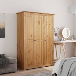 3 Door Wardrobe 118x50x171.5cm Pine Panama Range