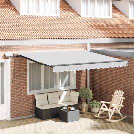 TRAVALE Awning Frame with Manual Anthracite 3.5x2.5 m Aluminium
