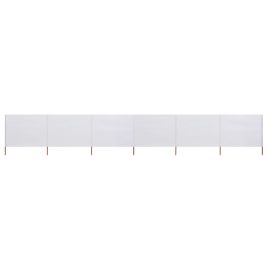 6-panel Wind Screen Fabric 800x120 cm Sand White