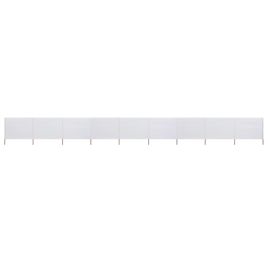 9-panel Wind Screen Fabric 1200x120 cm Sand White