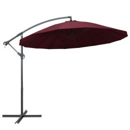 Hanging Parasol Burgundy 3 m Aluminium Pole