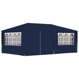 Professional Party Tent with Side Walls 4x6 m Blue 90 gm