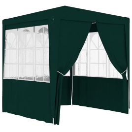 Professional Party Tent with Side Walls 2.5x2.5 m Green 90 g/m2
