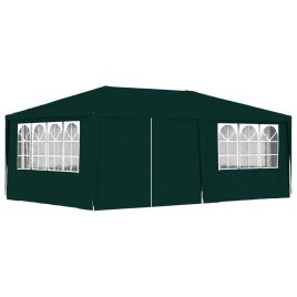 Professional Party Tent with Side Walls 4x6 m Green 90 gm