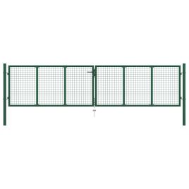 Mesh Garden Gate Steel 400x100 cm Green
