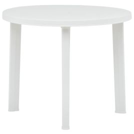 Garden Table White 89 cm Plastic