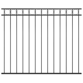 Fence Panel Steel 1.7x1.5 m Black