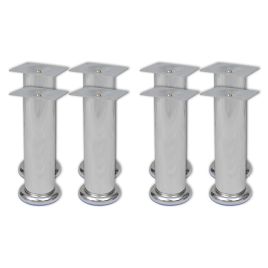 Sofa Legs 8 pcs Round Chrome 180 mm