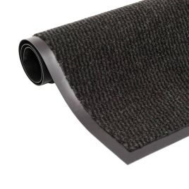 Dust Control Mats 2 Pcs Rectangular Tufted 40x60cm Black
