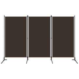 3-Panel Room Divider Brown 260x180 cm