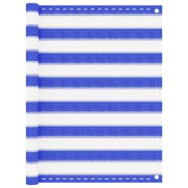 Balcony Screen Blue and White 90x500 cm HDPE
