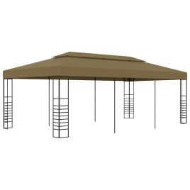 Garden Gazebo 6x3x2.7 m Taupe 180 g/m2