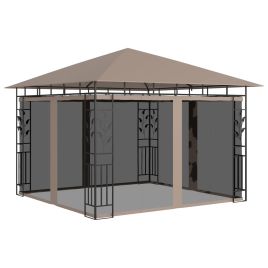 Gazebo with Mosquito Net 3x3x2.73 m Taupe 180 g/m2