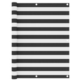Balcony Screen Anthracite and White 120x400 cm Oxford Fabric
