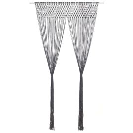 Macrame Curtain Anthracite 140x240 cm Cotton