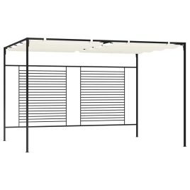 Gazebo with Retractable Roof 3x4x2.3 m Cream 180 g/m2