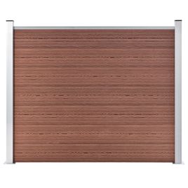 Fence Panel WPC 180x146 cm Brown