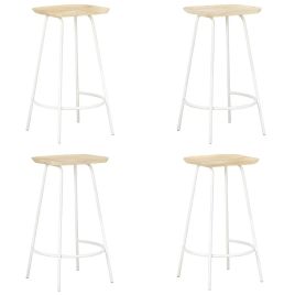 Bar Stools 4 Pieces Solid Mango Wood