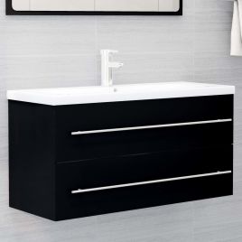 Sink Cabinet Black 100x38.5x48cm Chipboard