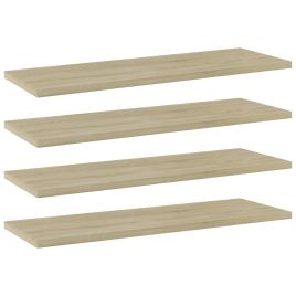 Bookshelf Boards 4 pcs Sonoma Oak 60x20x1.5 cm Engineered Wood