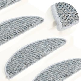 Stair Mats Self-adhesive Sisal-Look 15 Pcs 65x21x4cm Blue