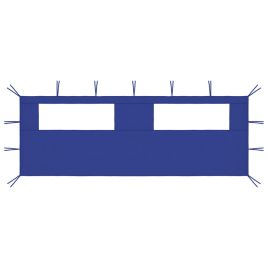 Gazebo Sidewall with Windows 6x2 m Blue
