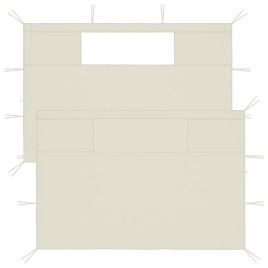 Gazebo Sidewalls with Windows 2 pcs Cream