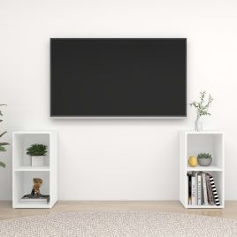 TV Cabinets 2 Pieces White 72x35x36.5 cm Engineered Wood