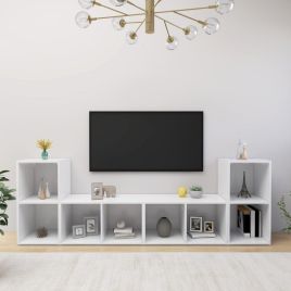 TV Cabinets 4 Pieces White 72x35x36.5 cm Engineered Wood