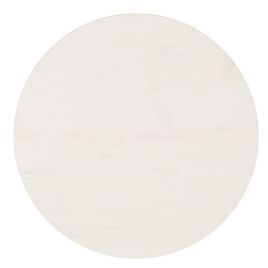 Table Top White Ã˜40x2.5 cm Solid Wood Pine