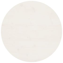 Table Top White Ø70x2.5 cm Solid Wood Pine