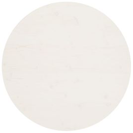 Table Top White Ø90x2.5 cm Solid Wood Pine