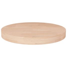 Round Table Top 40x4cm Untreated Solid Wood Oak