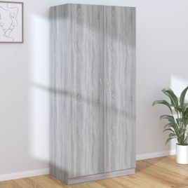 Wardrobe Grey Sonoma 90x50x200cm Engineered Wood